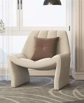 Прост, модерен единична стол в скандинавски стил за дневната, стол Smile, диван, фотьойл Тигър, стол Smile