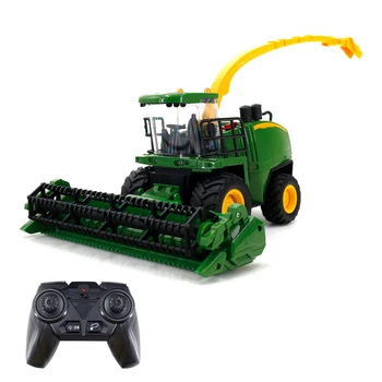 Радиоуправляемая селскостопанска машина в мащаб 1/24, модел трактор за прибиране на реколтата, пушачите камион с дистанционно управление, led светлина и звук в комплект, играчки, подаръци за деца