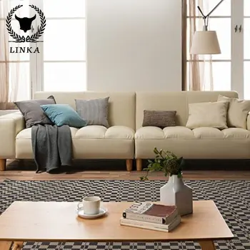 Разтегателен на съвременното производство от естествена кожа в бял цвят Модерен диван за обзавеждане на хол