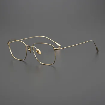 Рамки За Очила За Четене При Пресбиопия От Чист Титан, Реколта Мъжки Оптични Очила Със Защита От Надраскване, Предписани Ултра-Леки Очила За Жени