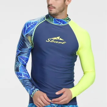 Рашгард; мъжка тениска за плуване; водолазный костюм за сърф; Водна спортно облекло; Неопрен; Защита от Слънцето; ликра; бански за сърф; Достъп до спортни дрехи