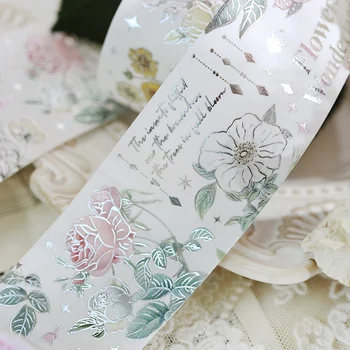 Ретро литературен колаж, цветя,-водни кончета, маскирующая лента Васи, декоративна залепваща лента, материал за scrapbooking 