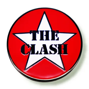 Рок групата The Clash Официалната лицензирана эмалевая брошка-жени, Метални значки, брошки на ревера, брошки за раници, Бижута, Аксесоари