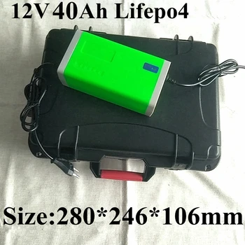 Сверхбольшая капацитет на 12,8 В 12v 50Ah 60Ah 40Ah Lifepo4 cells Батерия за 250 W 500 W слънчева светлина мощност лодки инвертор + зарядно устройство 3A
