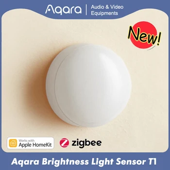 Сензор за осветление Aqara T1 Zigbee 3,0 Сензор за яркост Умен дом с контрол, промяна на осветление за дома, Прозорци, стени, врати Предпазват очите