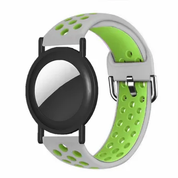 Силиконови гривни, подходящи за локатор Airtag, в два цвята каишка за часовник Vitality с въздушния отвор, гривна