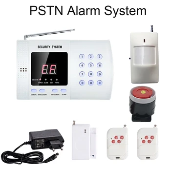 Система за сигурност за домашна аларма Безжична 433 Mhz PSTN мрежата на повикване номер дистанционно управление PIR Сензор за отваряне на врати, аларма Сензор