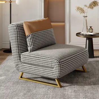 Скандинавски единична диван за почивка, столове за дневна в клетката, дизайнерски стол, Мебели за хола, мързелив балкон, сгъваем диван-легло