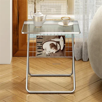 Скандинавски мебели Стъклена холна маса за дневна със Светъл Луксозен диван Приставные маси Полк Креативен дизайн Правоъгълна масичка за чай