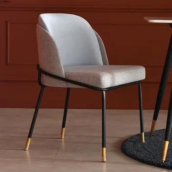 Скандинавски стол за хранене Easy Луксозна модерна Опора за гърба на Стола за почивка в ресторанта, Стол за почивка на Масата, Табуретная Мебели