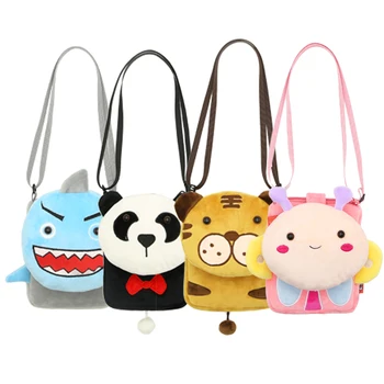 Скъпа чанта през рамо с мультяшными животни, детска ежедневна чанта през рамо, плюшен мини чанта през рамо