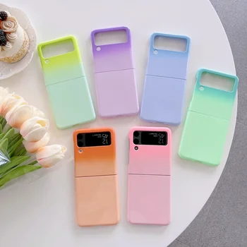 Сладко корейски градиентный калъф за телефон ярки цветове Samsung Galaxy Z Flip 3 Samsung Z Flip 3 Аксесоари за мобилни телефони 5G