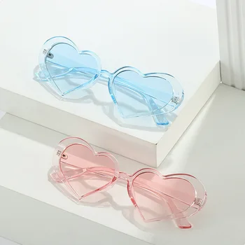 Слънчеви очила Love Heart с кошачьим око, женски ретро коледен подарък, черни, розови, червени Слънчеви очила във формата на сърце за жени, Uv400 Oculos De Sol