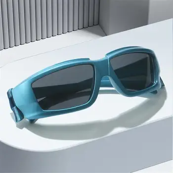 Спортни Слънчеви очила 2000-те години, Модни Слънчеви Очила Y2k за Жени И Мъже, Очила с UV нотки в стил Пънк, Реколта Овални Слънчеви очила