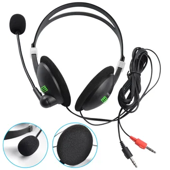 Странни слушалки 3.5 мм слушалки с микрофон с шумопотискане, геймерский микрофон, универсални слушалки с микрофон за КОМПЮТЪР/лаптоп/компютър