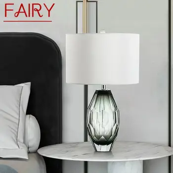Страхотна настолна лампа в скандинавски стил, с модерна глазура, модни художествена хол, спалня, хотел, светодиодна настолна лампа с индивидуалност и оригиналност