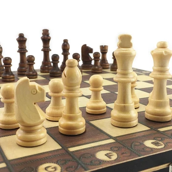 Супер Магнитни или не Дървени шахматни комплекти Игра на Табла, Пулове 3 в 1 на Реколтата Шахматен комплект Дървени Шахматна фигура и на Шахматната дъска