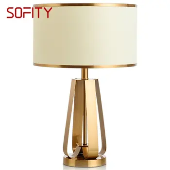 Съвременните настолни лампи SOFITY, нощни шкафчета, луксозен Дизайн, златни настолни лампи Home E27, декоративни, за фоайе, дневна, офис, Спалня