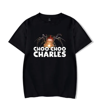 Тениска Choo-Choo Charles Game 2022, С кръгло деколте и Къс ръкав, Дамски Мъжки t-shirt Harajuku, Градинска Облекло в Ежедневния Стил, Модни Дрехи