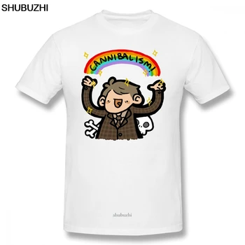 Тениска с Ганнибалом, тениска с каннибализмом, тениска с къс ръкав и принтом, основната мъжка тениска от 100 памук, забавна тениска оверсайз sbz8076