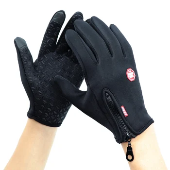 Топли зимни велосипедни ръкавици за мъже и жени, ветроупорен нескользящие ръкавици със сензорен екран, топли ръкавици за каране на велосипед и мотоциклет на открито