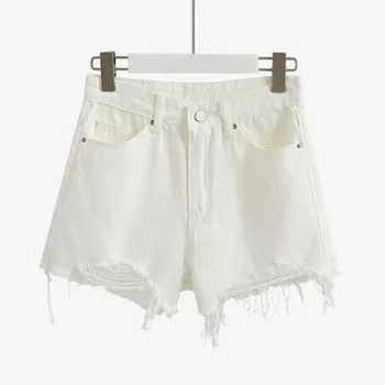 Универсални обикновена дънкови къси Панталони с висока талия и джобове копчета за момичета, ежедневни летни дамски къси Панталони