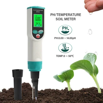 Устройство за измерване на стойността на PH на почвата 2 В 1, температурата на околната среда, измерване на PH Тестер почва за стайни растения, Инструменти за отглеждане на растения, Градински инструменти