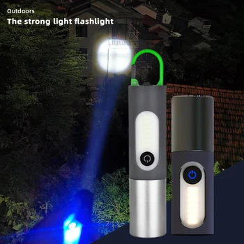 Фенерче с телескопическим увеличение и зелен нажимным на една кука, Комбинирано осветление Foodlight за разходки на открито