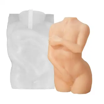 Форма за женското тяло 3D Форма за свещи във формата на тялото на срамежливите жени и мъже Форми на боди арт за жени и мъже за изработка занаяти собствените си ръце,