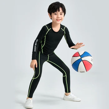 Футболен комплект Фланелка с дълъг ръкав за джогинг, младежта детска футболна тренировочная форма, на бързо съхнещи детски спортни костюми, Спортни костюми с штанами