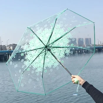 Чадър от слънце и дъжд, със защита от ултравиолетови лъчи, ясен, череша гъби, Apollo Sakura, 3-те пъти чадър, дъждобран
