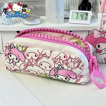 Чанта за писалки с принтом Sanrio Melody, чанта-органайзер за канцеларски материали, чанта за писалки със сърца за момичета, чанта за писалки Сладък Kawaii Send Момичета на Едро
