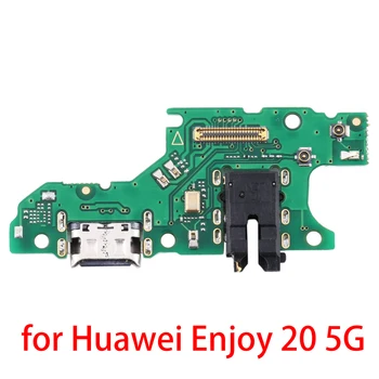 Част от таксите порта порт за зареждане Гъвкав кабел с микрофон Mic за Huawei Enjoy 20 5G